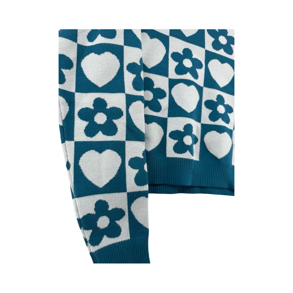 Debut Blue Heart/Flower Sweater - Picture 4 of 9